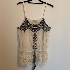 BKE embellished lace tank